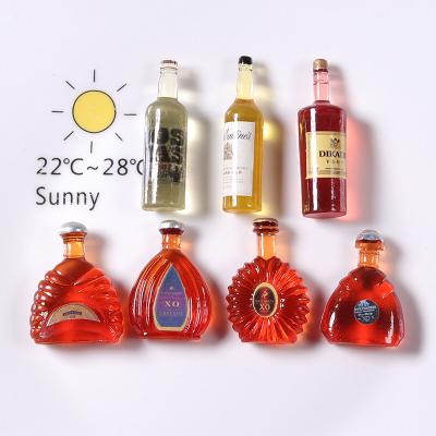 China Europe Simulation Wine Bottle Figurines Flatback Resin Accessories Miniature Cabochon Charms DIY Scrapbooking Jewelry Decoration Craft for sale