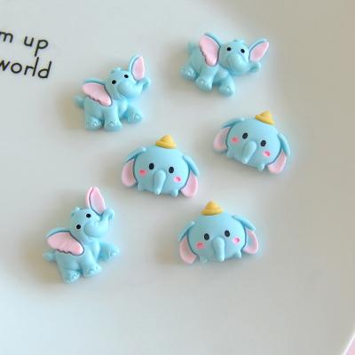 China Europe 100pcs Resin Figurine Home Crafts Kawaii Flatback Elephant DIY Hand Painted Decor Hair Scrapbook Cabochon for sale