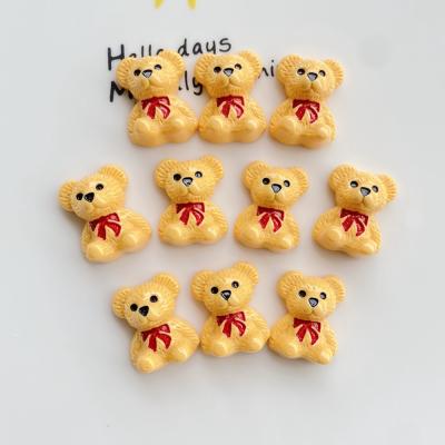 China Europe 100pcs Hot Selling Resin Animal Kawaii Bear Flatback Resin Cabochon For Hair Bows Center DIY Jewelry Accessories Scrapbooking for sale