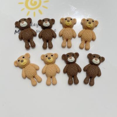 China 20pcs Europe Hair Bow Center Lovely Flatback Embellishment DIY Scrapbooking DIY Bear Resin Animal Cabochon for sale