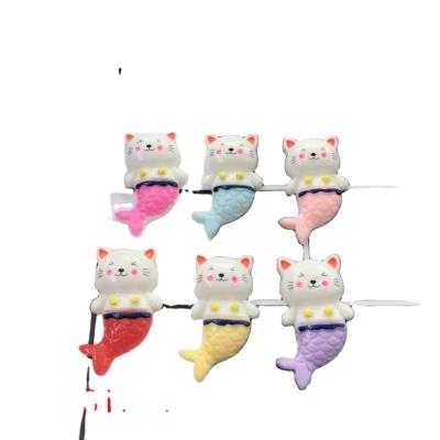 China Europe Phone Scrapbooking Decorative Jewerly Craft 100pcs Kawaii Cat Resin Mermaid Flatback Cabochon DIY Making Hair Bows for sale