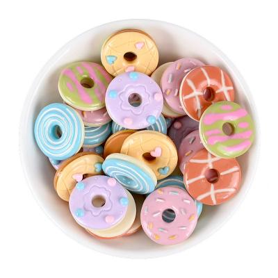 China 100Pcs/Bag Cute Europe Simulation Donuts Flatback Resin Cabochon For Phone Jewelry Crafts Phone Decor for sale