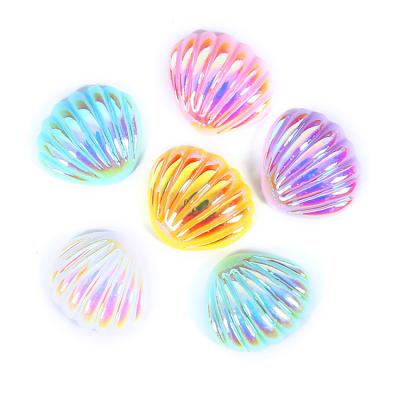 China 100Pcs/Bag Colorful Europe Shells Resin Jewelry Craft Kawaii Cabochons For Hair Bow Center Phone Case Decoration Accessories for sale