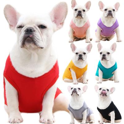 China Brand New Viable Summer Pet Puppy Pet Clothes Solid Color Dog Clothes With Great Price MG-CWYF061 for sale