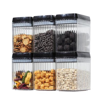 China Freshness Preservation Wishome 6*1.5L Set Bpa Free Dry Food Storage Containers Kitchen Food Containers Airtight Storage Set Boxes for sale