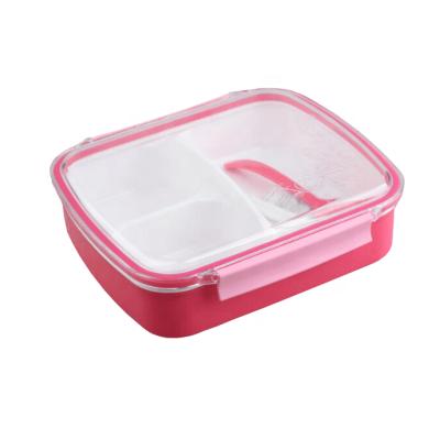 China Eco - Friendly Fresh Keep Bento Lunch Box With 3 Compartment For Kids for sale