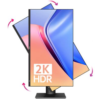 China 27 Inch 2K 2560*1440 1440P 60Hz 75Hz 27 Size Curved Adjustable Monitor LED Display PC IPS HD Desktop Desktop Computer Screen Flat Panel for sale