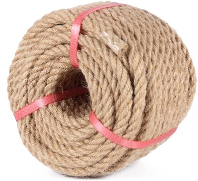 China Customized Strong Jute Rope Acceptable 40mm Thick Jute Rope Twine For Pulling for sale