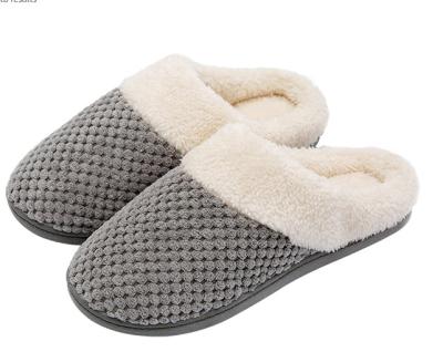 China Fashion Trend Women's Comfort Coral Fleece Memory Foam Slippers Fuzzy Plush Lining Slip-On Bedroom Shoes for Indoor and Outdoor Wear for sale