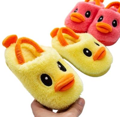 China 2021 High Quality Warm Slippers Animal Fur Plush Cotton Lightweight Kids Slippers For Baby Kids Children,Unisex Home Room Slipper 7-10days for sale