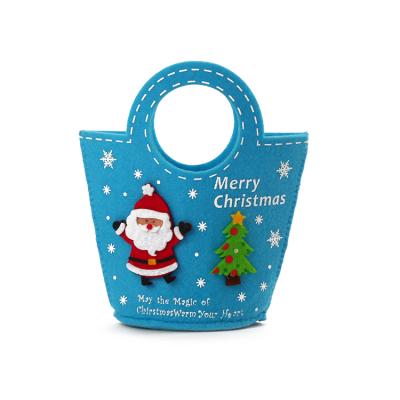 China Fashion Cute Custom Christmas Cookies Candy Packaging Felt Tote Bag for sale