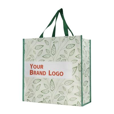 China Factory Direct High Quality Recyclable Foldable Reusable Manufacturer China Custom Printed Laminated Recycled PET Polyester Shopping Bag for sale