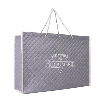 China Custom Logo Laminated Non Woven Bag Recyclable Premium Tote Supplier Made Eco Friendly 3 Layers Quilted Woven Fabric Heavy Load Tote for sale