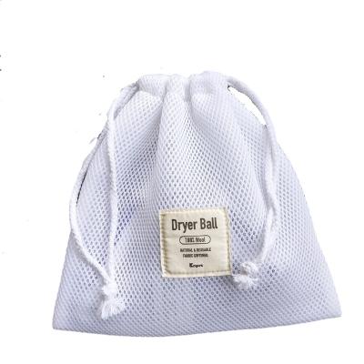 China Wholesale Recyclable Nylon Mesh Net Storage Drawstring Pouch Small Storage Bag for sale