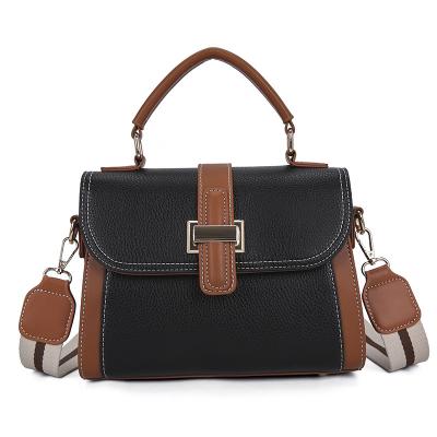 China Fashion Korean Style Women Contrasting Colors Shoulder Bags Luxury PU Leather Ladies Cross-body Tote Bags for sale