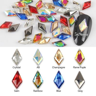 China Wholesale 5x9mm Pointback Flatback Crystal Stones Arrow Nail Art Rhinestones For Luxury Dress Western Wedding for sale