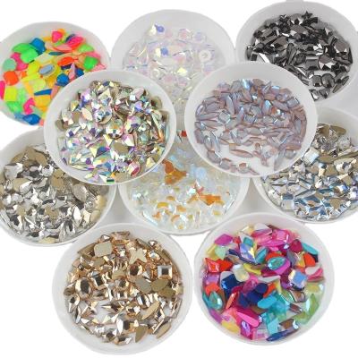 China Wholesale Mixed Pointback Shape Nail Art Rhinestones Flatback Crystal Stones For Luxury Dress Western Wedding for sale