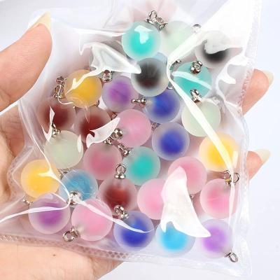 China Wholesale DIY Mini Acrylic Bottles Frosted Beads Flatback Charm Pendant Ornaments Jewelry Making for sale