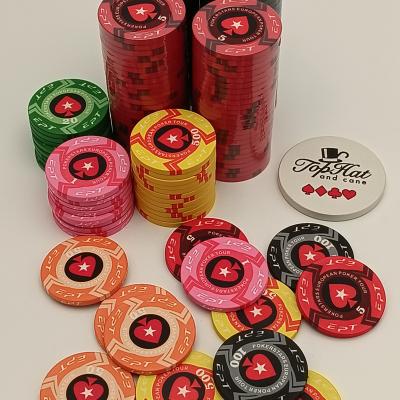 China Ceramic specialization in producing 39mm43mm ceramic poker chips for sale