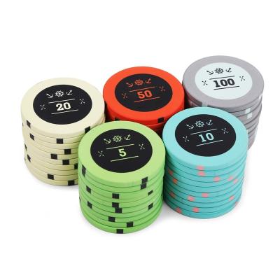 China Free Factory Wholesale Multi Color 10g Ceramic Poker Chips Custom Eco-friendly Design Around EPT Pokerchips For Table Games for sale