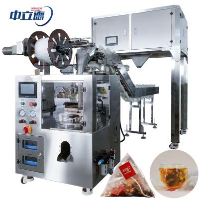 China Food Best Price Filling Sealing Fully Automatic Pyramids Tea Bag Packing Machine for sale