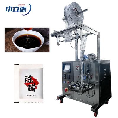 China Food Automatic 3 Side Seal Bag Tomato Sauce Honey Ketchup Sachet Liquid Packing Machine for sale