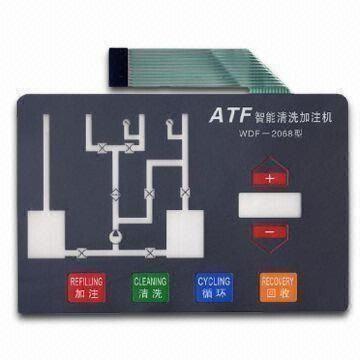 China PET Light Weight Tactile Backlit Membrane Switch for Screen Printing Machine for sale