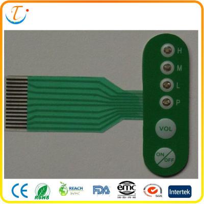 China PET Dust Proof One Key PCB Membrane Switch For Industry Control Borad , Metal Dome Switch for sale