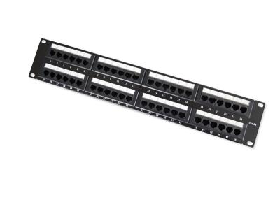 China 24 Port / 48 Port 19 Inch CAT5e UTP Copper Patch Panel with RJ45 Modular Connector for sale