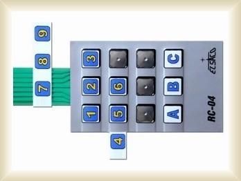 China 12 Keys Customized PET PC Membrane Switch Panel with Metal Domes , 10M Ohms for sale