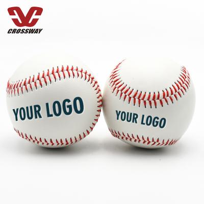 China Durable Custom Logo Cork Genuine Leather 9 Inch Forming Weighted Ball Baseball for sale