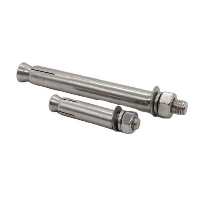 China Pan Free Sample Stainless Steel Expansion Screw Through Bolt And Nuts Hex Concrete Wall Hardware Repair Anchor Bolt for sale