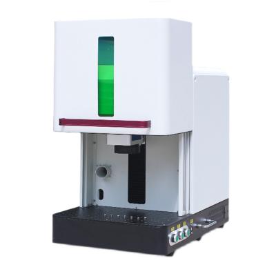 China Automated Loading Safety Full Cover Mini Enclosed 20w 30w 50w Fiber Laser Marking Machine For Metal for sale