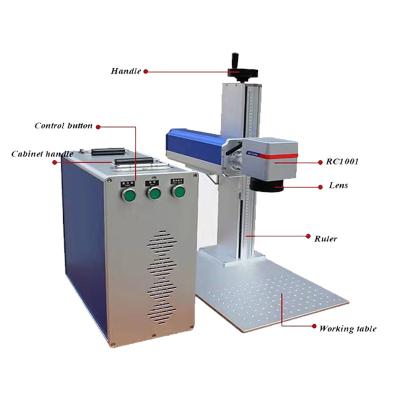 China Deep marking Wholesale Metal Material Marking Split Desktop Portable 20w 30w 50w 100w Desktop Split Fiber Laser Marking Machine for sale