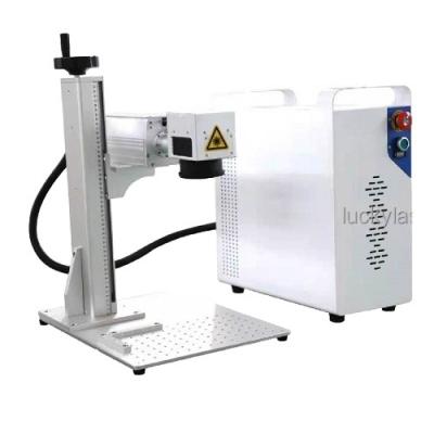 China Automated Loading High Quality Desktop split fiber laser marking machine MAX 20W Desktop fiber laser marking machine for sale