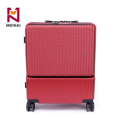 China Outer Well Received Bag 4 Wheels Plastic ABS Trolley Bag PP Strap Luggage Trolley Trolley Bag Travel Luggage Sets for sale