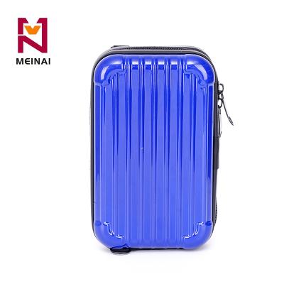 China High Quality Mini Suitcase ABS PC Hard Shell Cosmetic Case 7 Inch Travel Plastic Cosmetic Case for sale