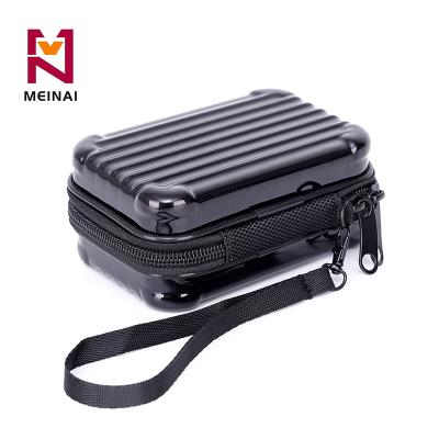 China Large Capacity Small Cross - Body Suitcase Makeup Vanity Case Zipper Hard ABS PC Hard Shell Mini Cosmetic Case for sale