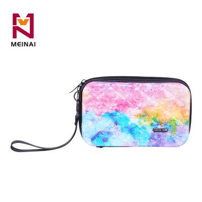 China Hot Selling 7 Inch Large Capacity ABS PC Colorful Small Shell Handbag Lady Cosmetic Hard Case for sale