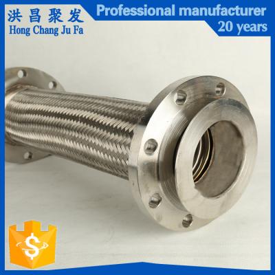 China Construction Pipe Flange Connection Stainless Steel Wire Flexible Metal High Pressure Hose for sale