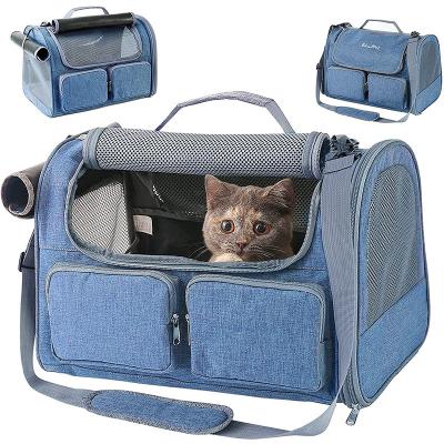 China New Viable Pet Take Out Bag One Shoulder Oxford Cloth Cat Bag Oblique Cross Fold Pet Handbag Wholesale for sale