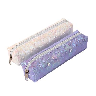 China Fashion\new comfortable\durable stereoscopic star pentagon pen bag shining laser pen bag learning stationery kids stationery bag for sale