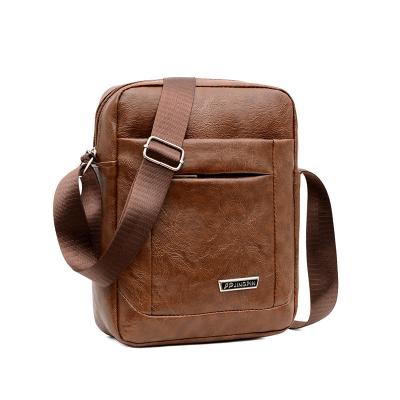 China Luxury PU Stitching Thread Leather Cross - Body Bag Men Multifunctional Man Bags Boys Cross - Body for sale