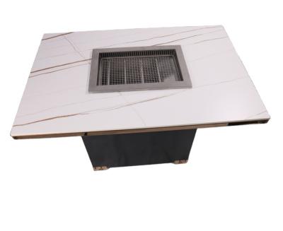 China AOBL modern high quality Korean barbecue restaurant grill smokeless buffet table for sale