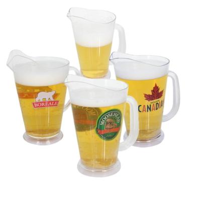 China Family Bar Restaurant 1-2L Large Capacity Beer Draft Viable Plastic Jug Pot Plastic Beer Picther for sale