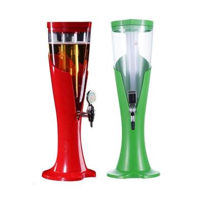 China Factory One Tap 1-3L Beer Tower Buffet Beverage Dispenser Plastic Sustainable Draft Beer Beverage Dispenser for sale