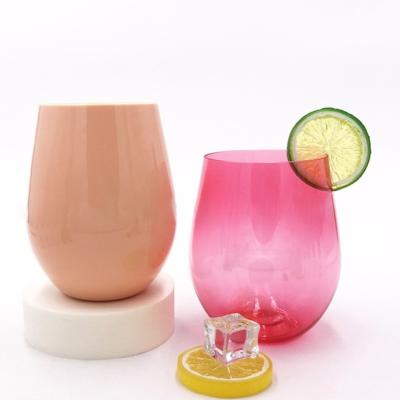 China Beach Viable Outdoor Plastic Break Resistant Wine Glass Holiday Plastic Beer Glasses Drink Plastic Cups for sale