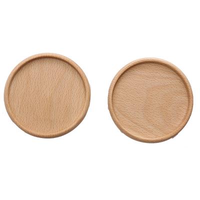 China Promotion Sustainable Wholesale Custom Made Beech Coasters Solid Color Wooden Coasters for sale