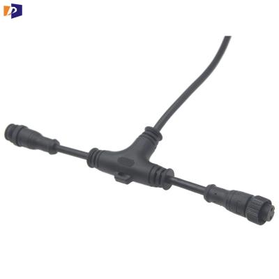 China Automotive Waterproof M16 Connector With 3 Way IP67 Waterproof Lamp Cable T LED Electrical Plug Type 3 for sale