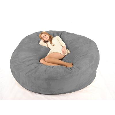 China Dropshipping Microsuede 7ft Foam Bean Bag Sofa Bed,Memory Foam Bean Bag Chair Lazy Sofa Factory for sale